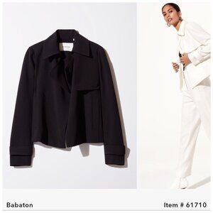 Aritzia Babaton Kona Cropped Trench Coat | Black | Size M